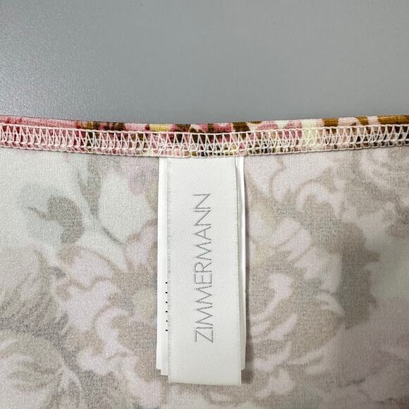 Zimmermann Side Tie Bikini Bottom in Golden Floral Multicolor - Picture 7 of 10